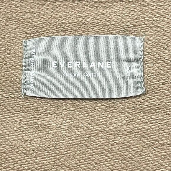EVERLANE Half Track Zip Sweatshirt in Burnt Sugar XL - Picture 3 of 6